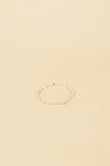 Kari 14K Gouden Inleg Wit Parel & Gele Mano Edelsteen Armband