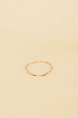 Kari 14K Gouden Inleg Wit Parel & Perzik Mano Edelsteen Armband