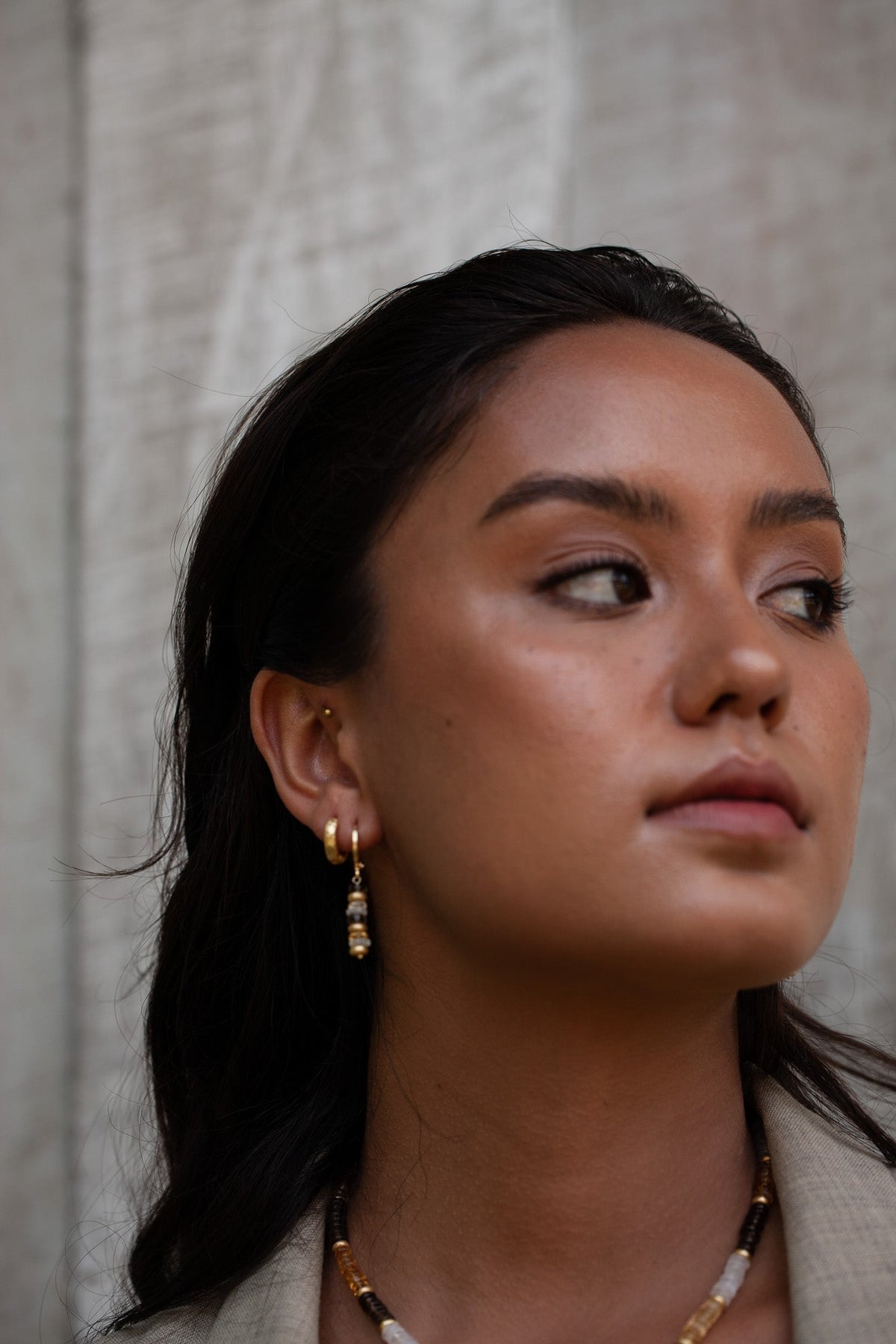 Tania 18K Recycled Fine Gold Plated Large Earrings - 925 Silver Posts