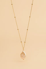 Jozi 14K gouden ingelegde barokparelketting