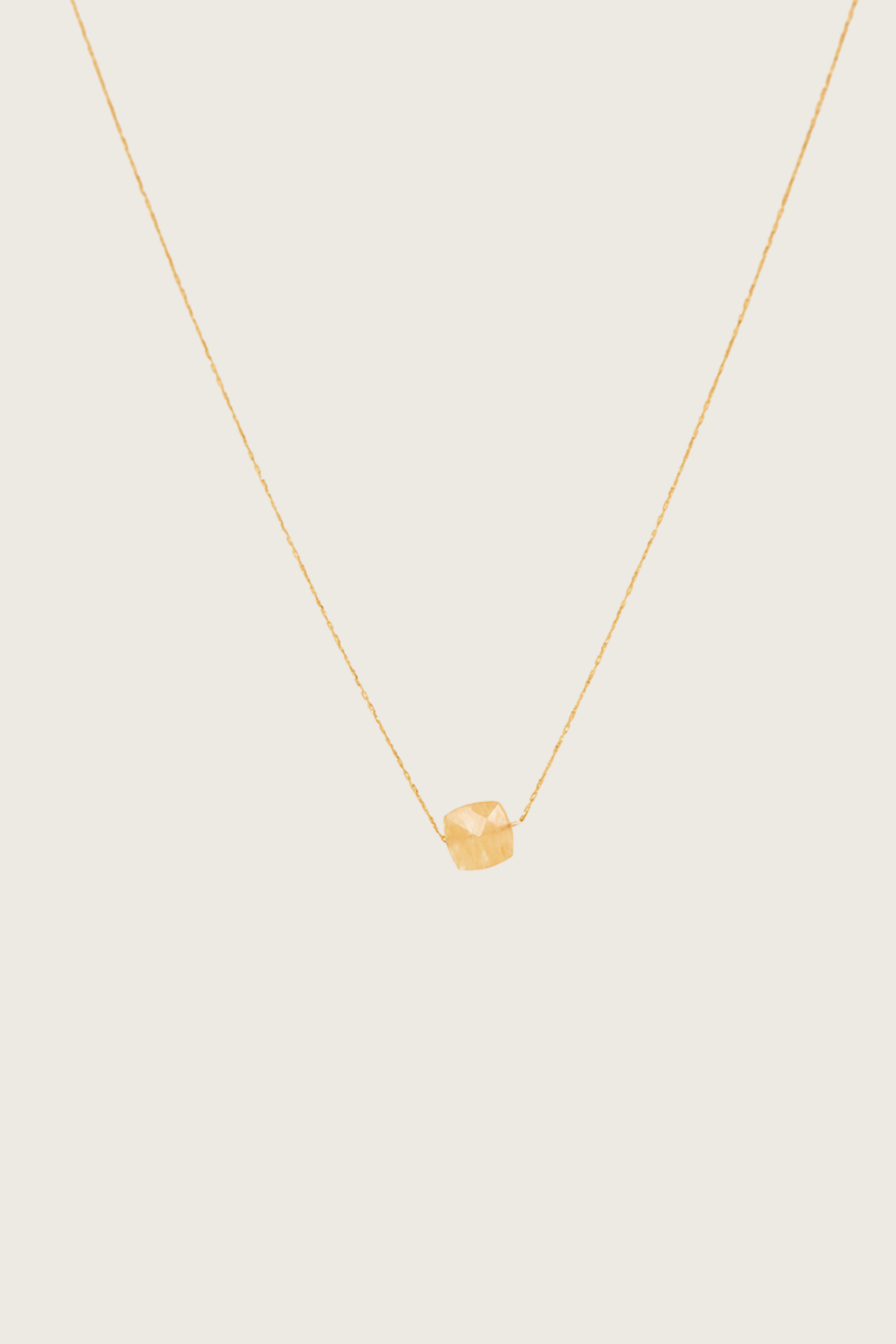Jimini 14K gouden ingelegde citrienketting