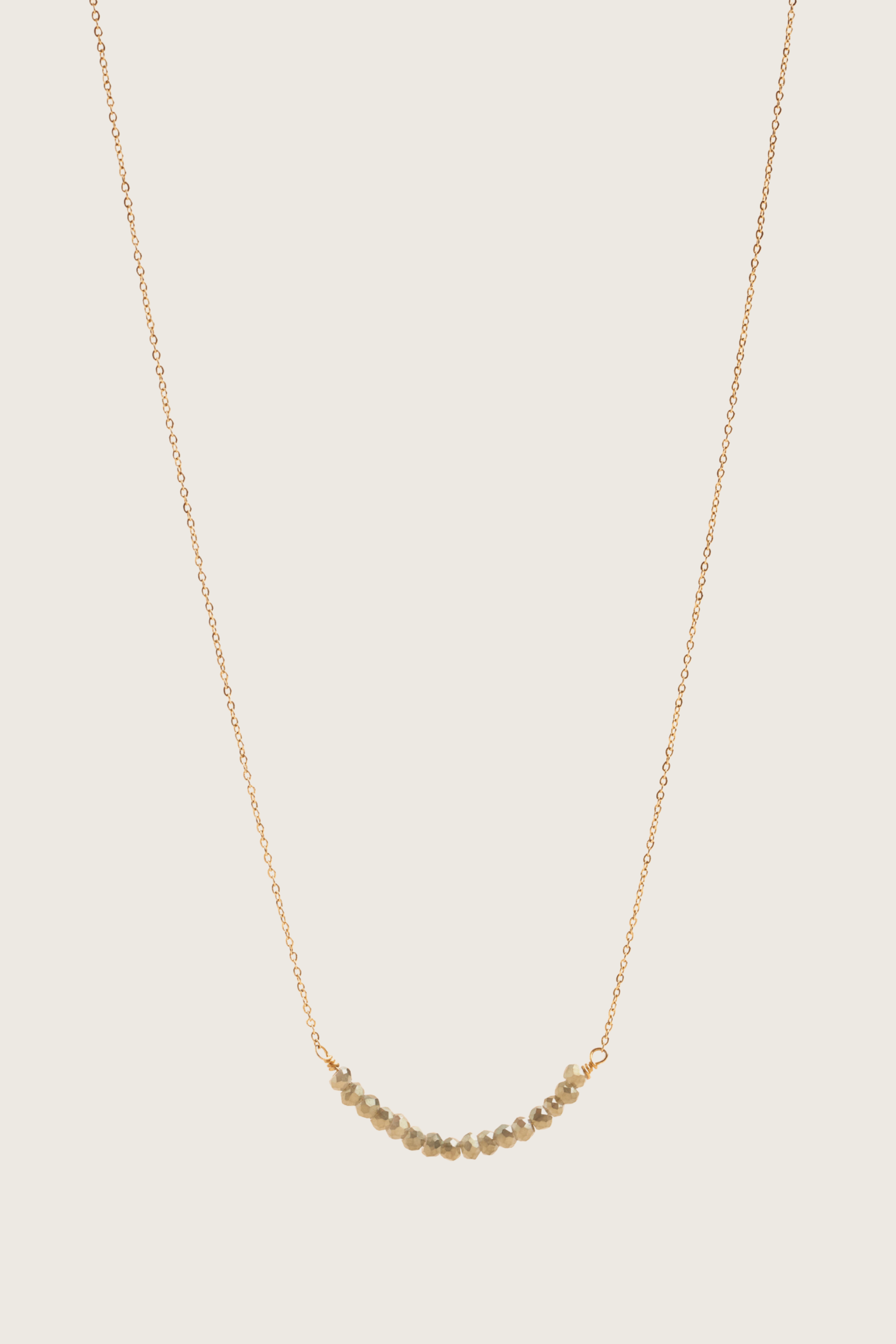 Osja 14K gouden inleg groene kristallen ketting