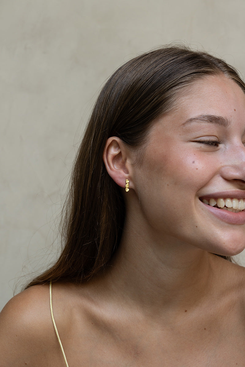 Susu 18K Recycled Fine Gold Plated Earrings - 925 Silver Posts