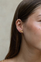 Susu 18K Recycled Fine Gold Plated Earrings - 925 Silver Posts