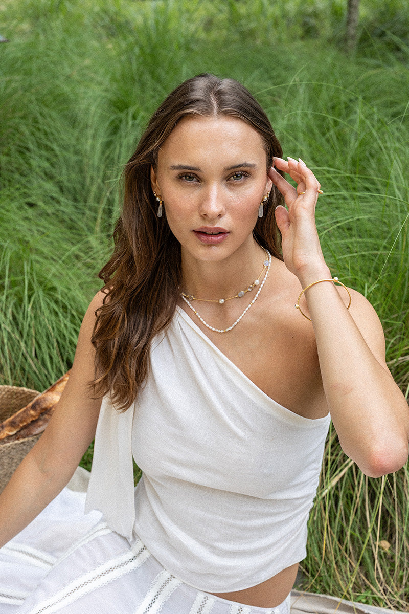 Amara 18K Recycled Fine Gold Plated Pearl Bracelet