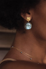 Posla 14K gouden inleg grijze parelketting