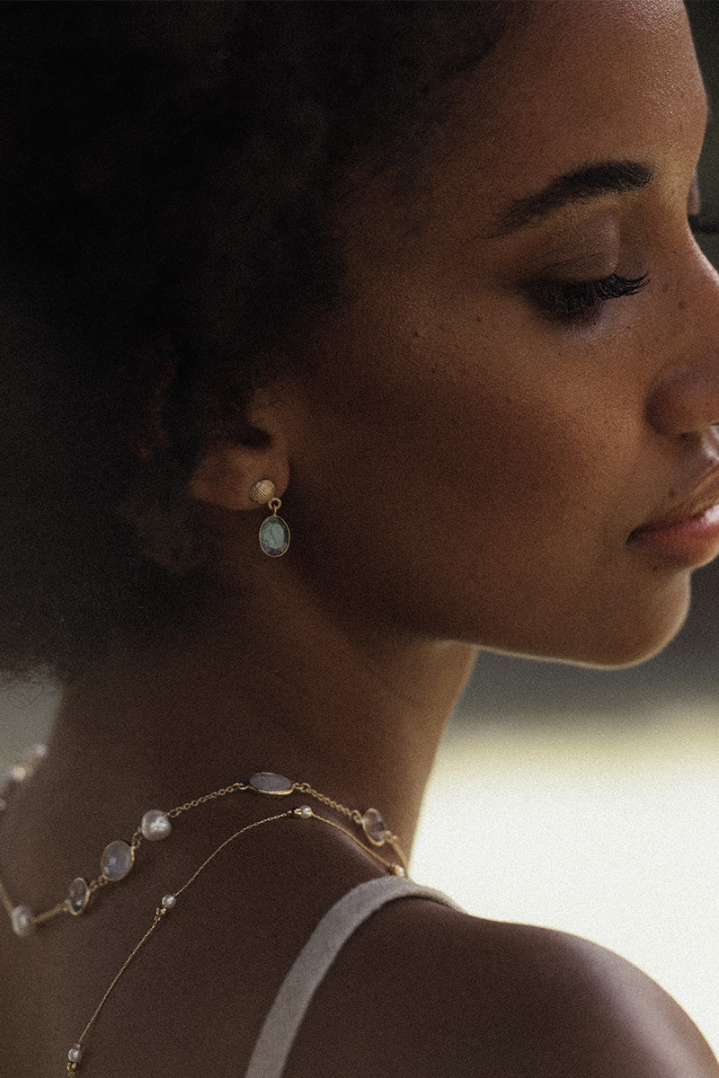 Lumo 18K gerecycled fijn goud vergulde parelketting