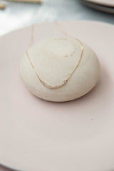 Osja 14K Gouden Inleg Crème Kristallen Ketting
