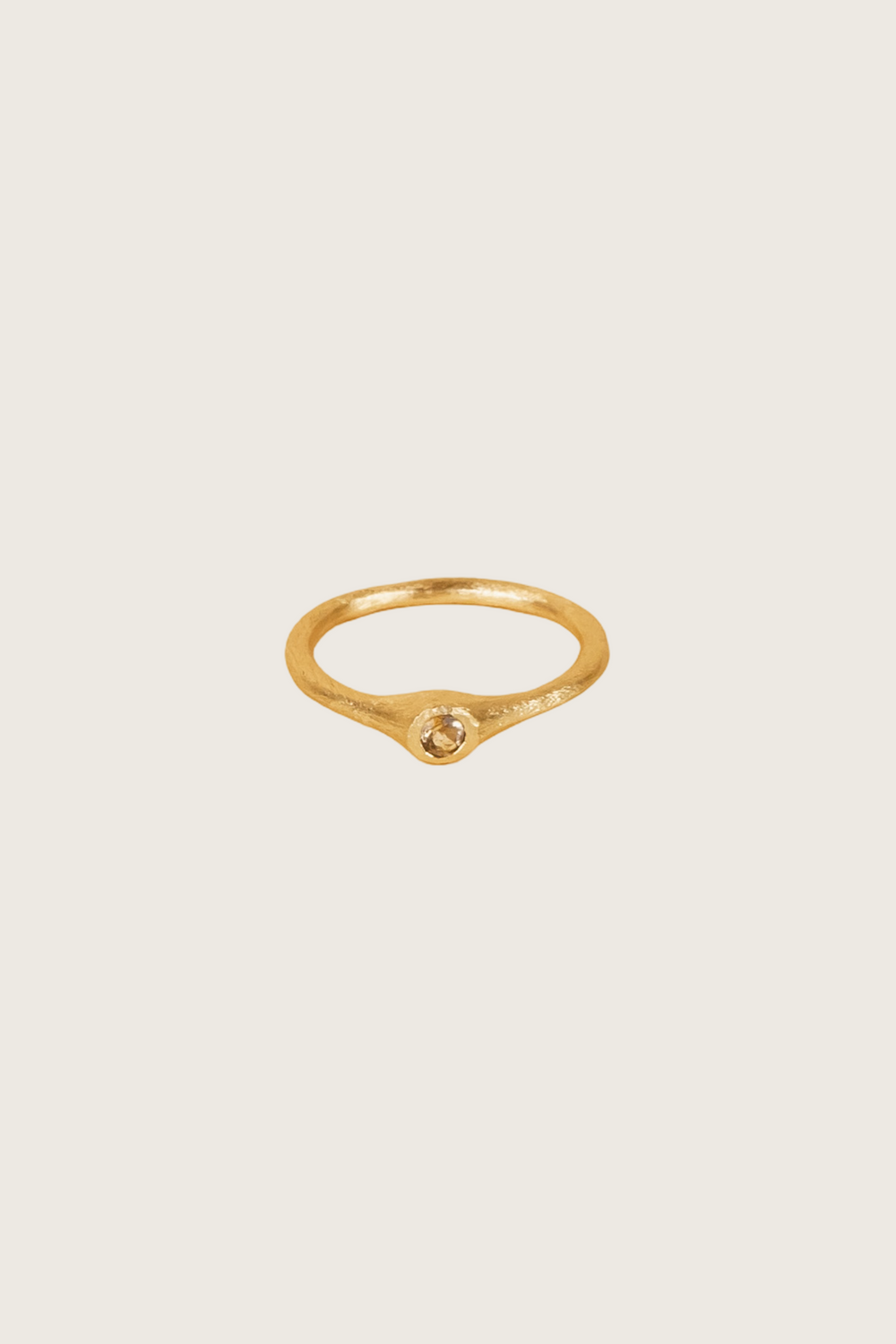 Neolia 18K gerecycled fijn goud vergulde ring, citrien