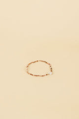 Ikumi 14K Gouden Inleg Multi-Kleur Kristal / Regenboog Maansteen Armband