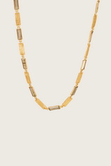 Fiora ketting met 18K gerecycled fijn goud verguld, labradoriet