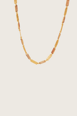Fiora ketting met 18K gerecycled fijn goud verguld, aardbeiquarts