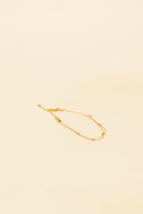 Posla 14K gouden ingelegde perzik kristal armband