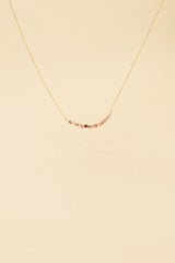 Osja 14K gouden inleg multi-kleurige kristallen ketting