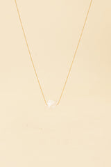 Jimini 14K gouden ingelegde rozenkwarts ketting