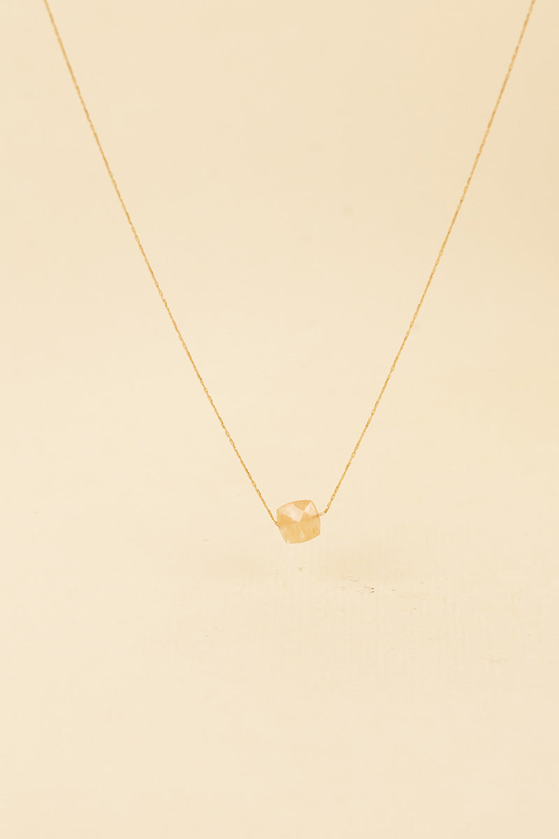 Jimini 14K Gold Inlay Citrine Necklace