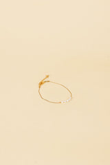 Jonit 14K Gouden Inleg Wit Parel Armband