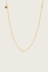 Aimouni 18K gerecycled fijn goud vergulde rozenkwarts ketting