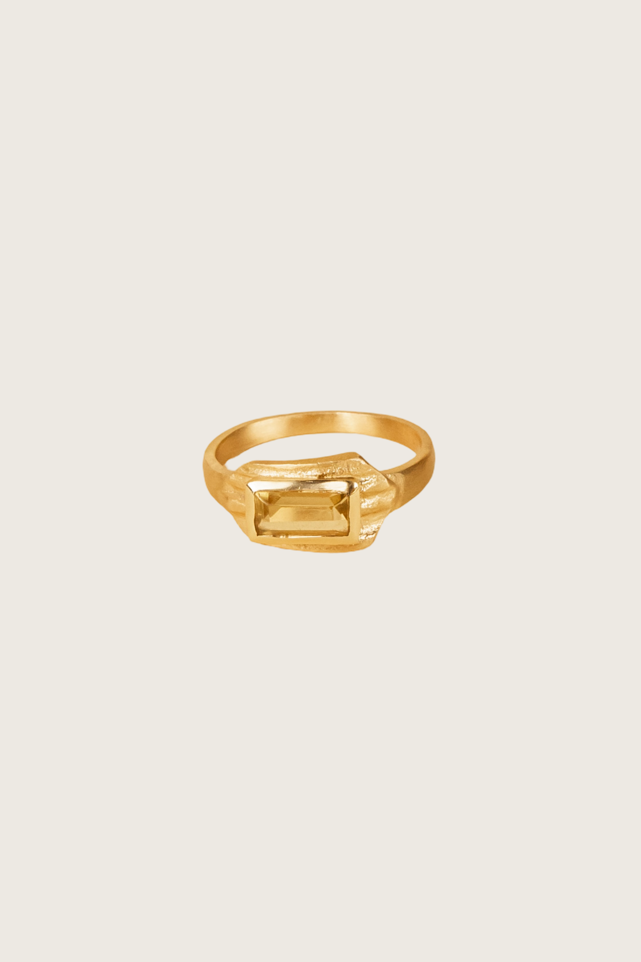 Caelia 18K Recycled Fine Gold Plated Citrine Ring