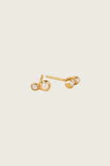 Celestia 18K gerecycled fijn goud vergulde zoetwaterparel oorbellen - 925 zilveren stekers