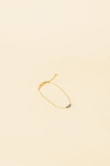 Jonit 14K gouden armband met groene kristalinleg
