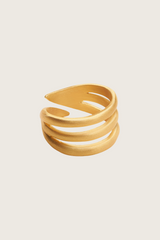 Hatia 18K gerecycled fijn goud vergulde ring