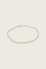 Jaydu 14K Gouden Inleg Crème Kristal Armband