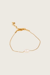 Jimini 14K Gouden Inleg Wit Parel Armband