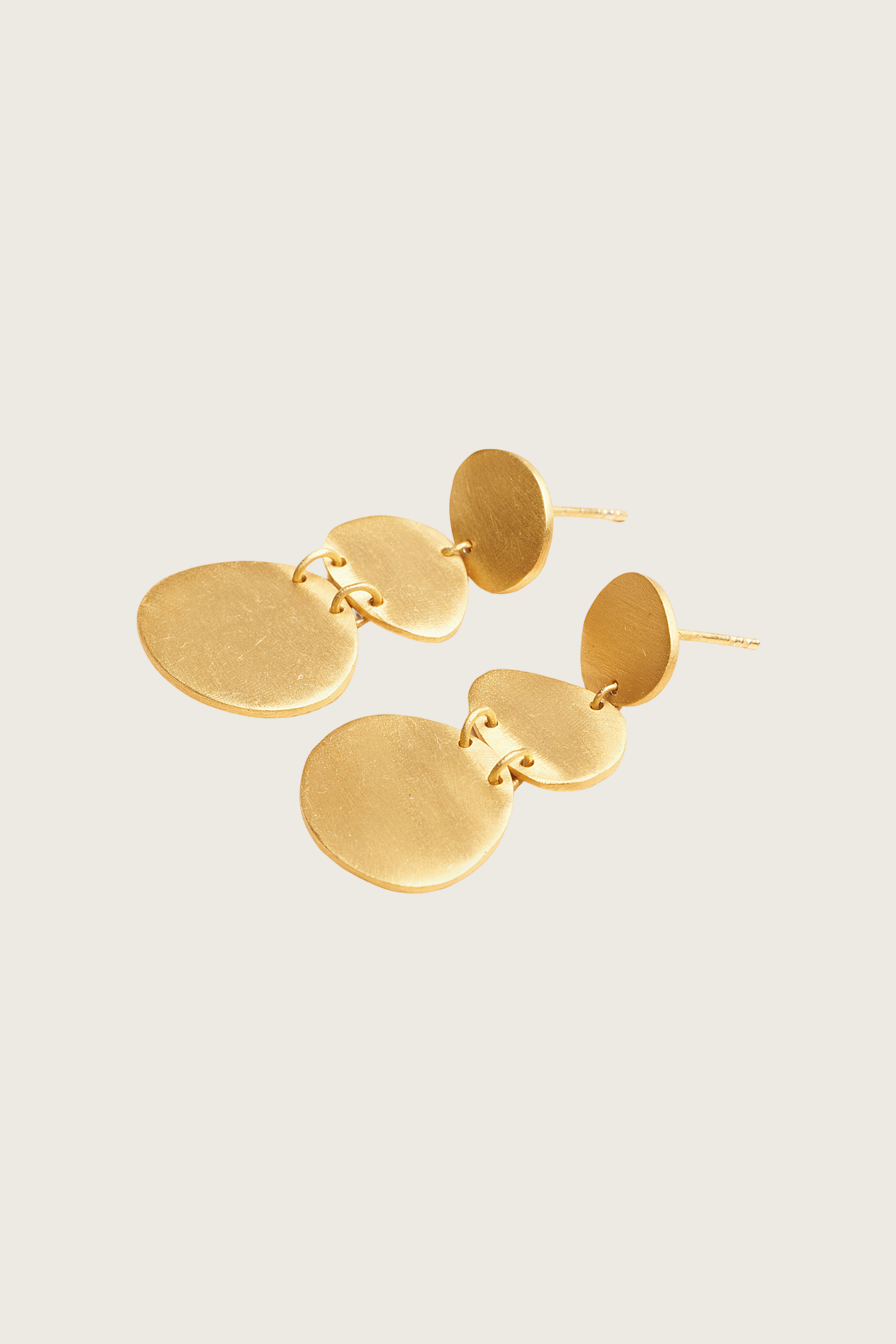 Kali 18K Recycled Fine Gold Plated Earrings - 925 Silver Posts