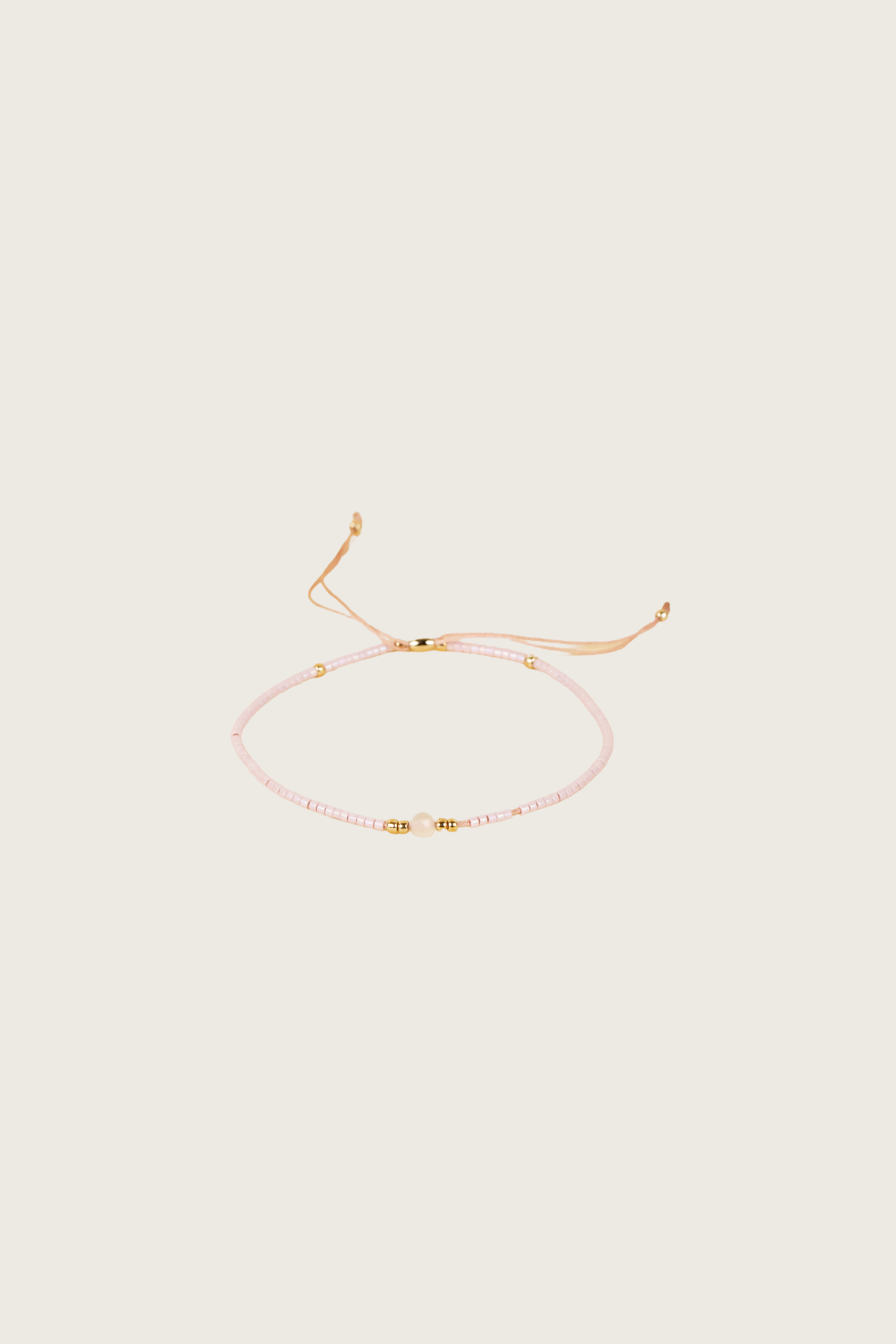 Mania 14K Gold Inlay White Crystal / Rose Bracelet