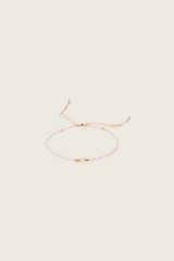 Mania 14K Gouden Inleg Wit Kristal / Rozenarmband
