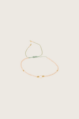 Mania 14K Gouden Inleg Wit Parel / Rozenarmband