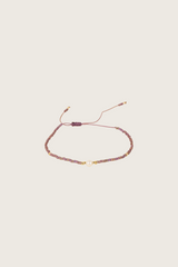 Mania 14K Gouden Inleg Wit Parel / Paarse Armband