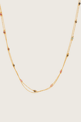 Posla 14K gouden ingelegde multicolor kristallen ketting
