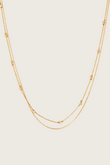 Posla 14K gouden ingelegde labradorietketting