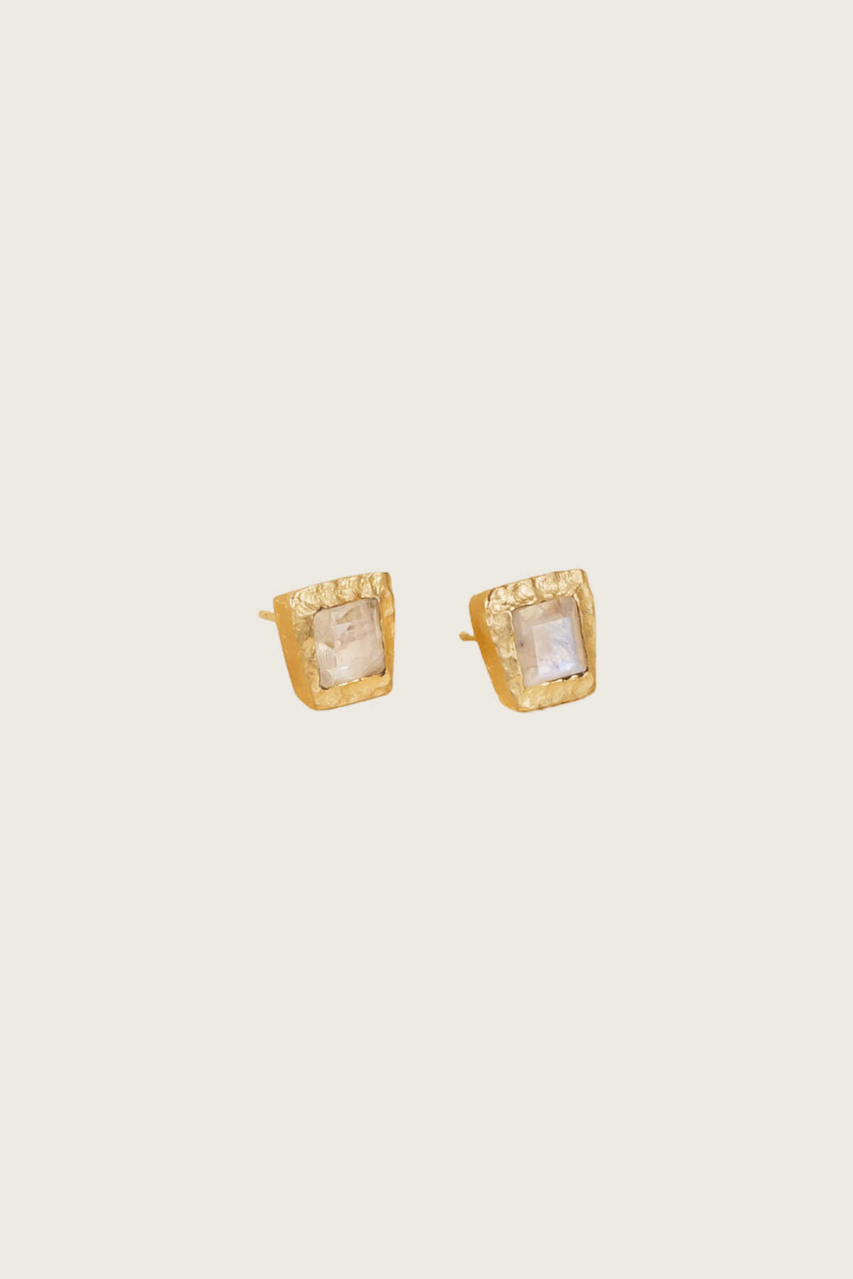 Solis 18K Recycled Fine Gold Plated Green Amethyst Earrings - 925 Silver Posts