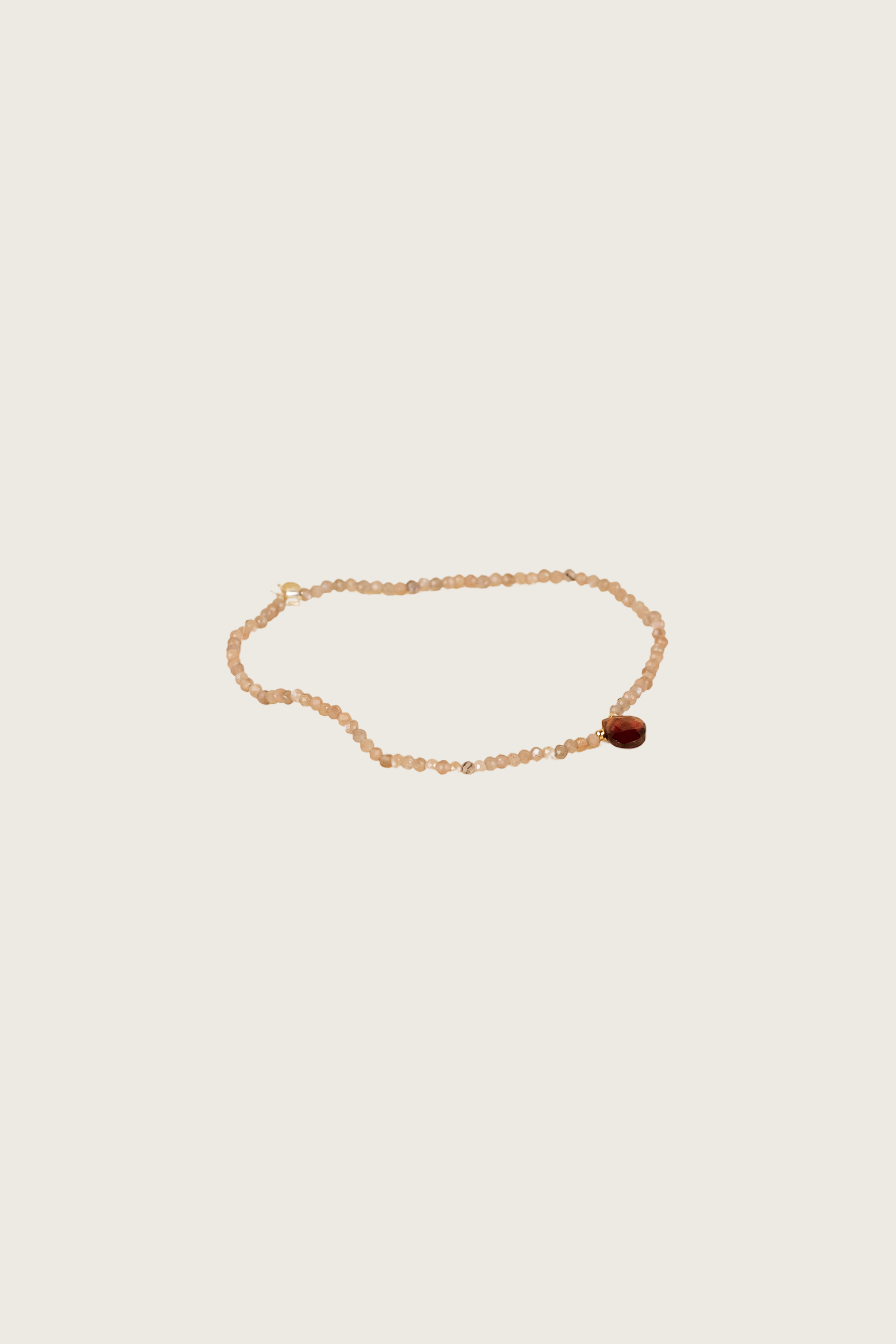 Trahir 14K Gold Inlay Rose Quartz / Crystal Bracelet